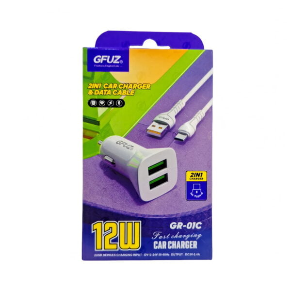 CHARGEUR AUTO GFUZ 12W TYPE-C