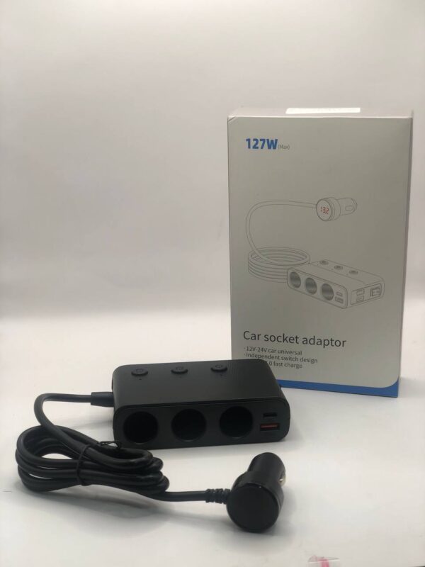 ADAPTATEUR AUTO 127W 3 POURT